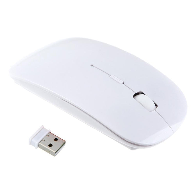 Mouse Óptico Ultra Slim Sem Fio 1600 Dpi eletronicos 014 AmploTech Branca 