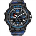 Relógio Smael Shock - Militar Watch relógio 032 AmploTech Azul Camuflado 
