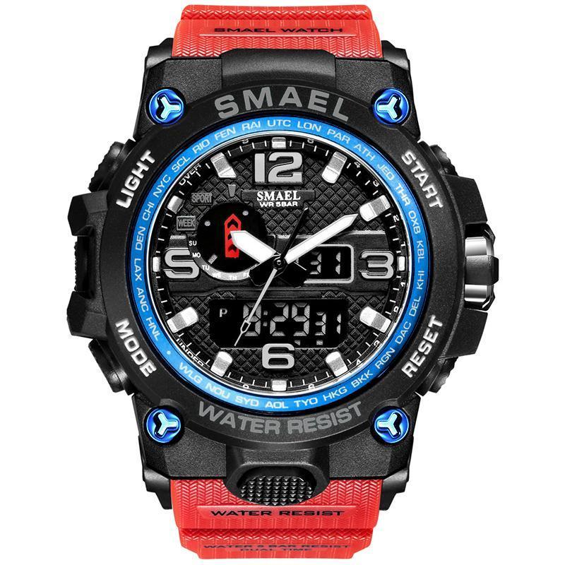 Relógio Smael Shock - Militar Watch relógio 032 AmploTech Azul e Vermelho 