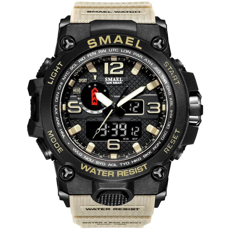 Relógio Smael Shock - Militar Watch relógio 032 AmploTech Caqui 
