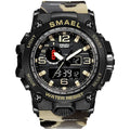 Relógio Smael Shock - Militar Watch relógio 032 AmploTech Caqui Camuflado 